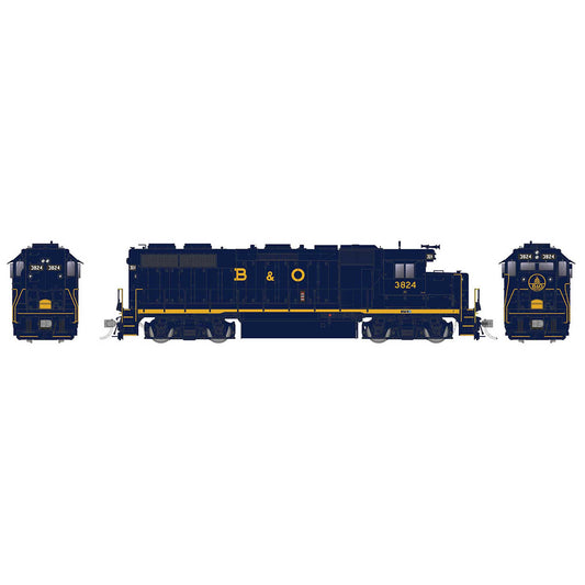 HO EMD GP38 Locomotive with DCC and Sound B&O #3824 (RPI38507)
