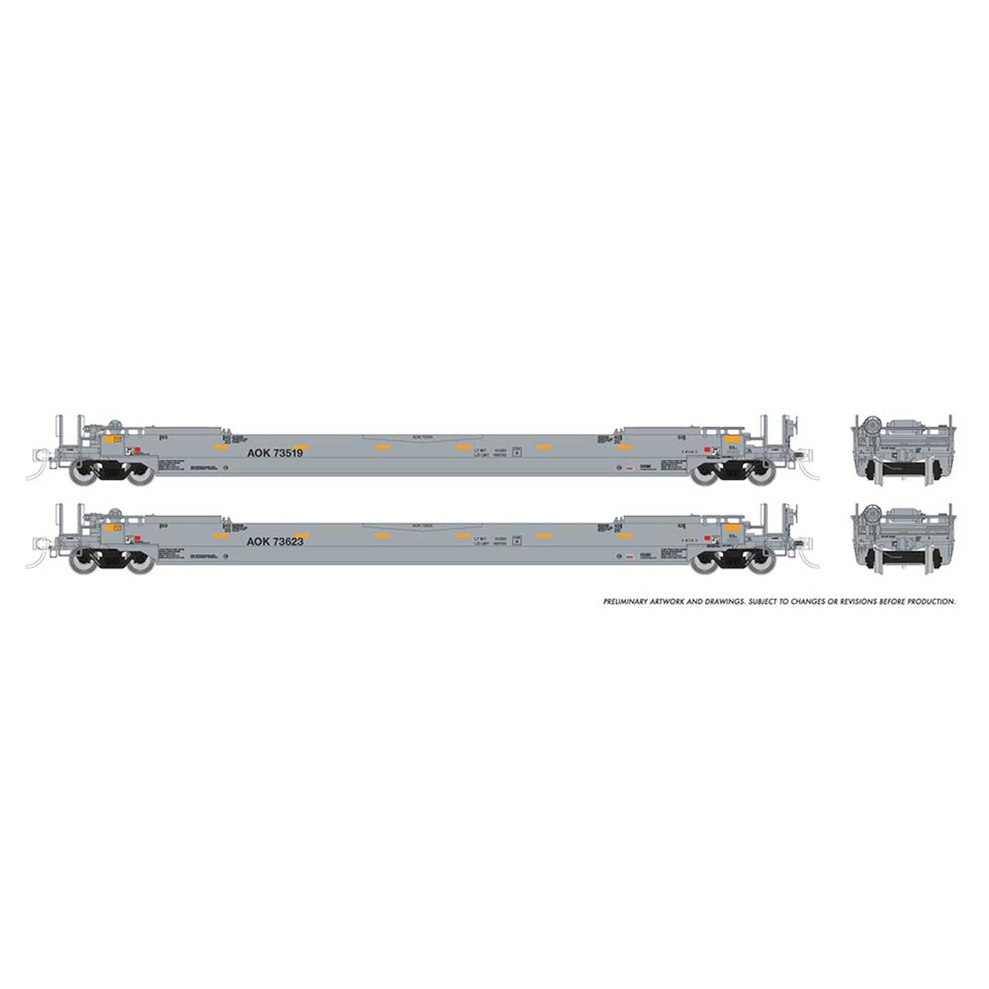 HO 53 Husky Stack Well Car, AOK (RPI401056)