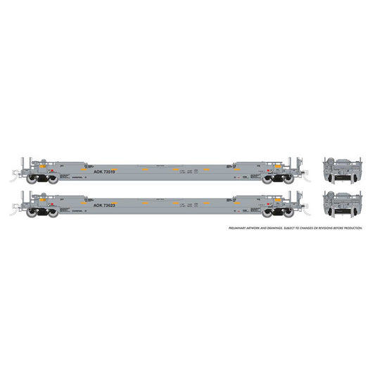 HO 53 Husky Stack Well Car, AOK (RPI401056)