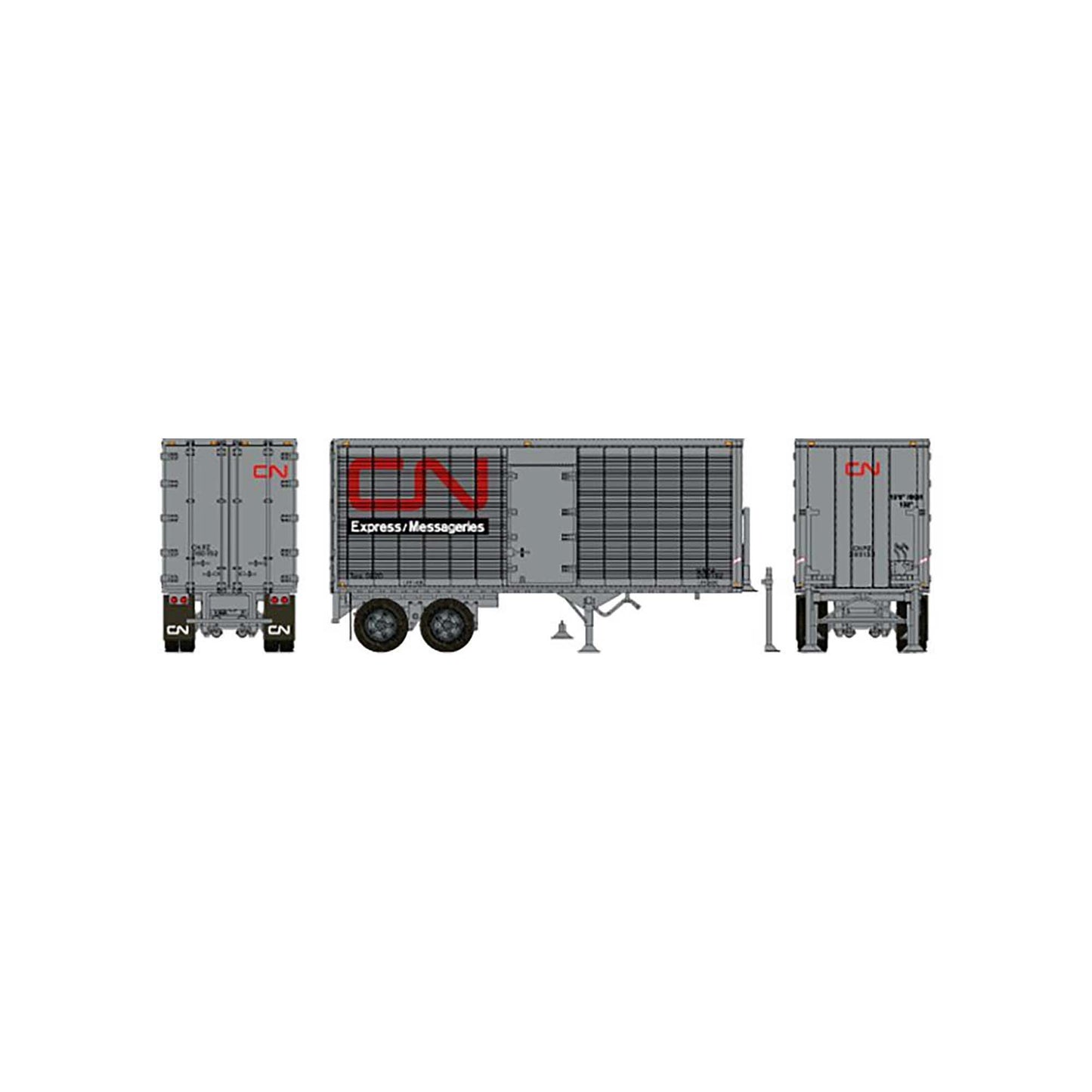 HO 26 Can-Car Trailer with Side Door CN Express (RPI403091)