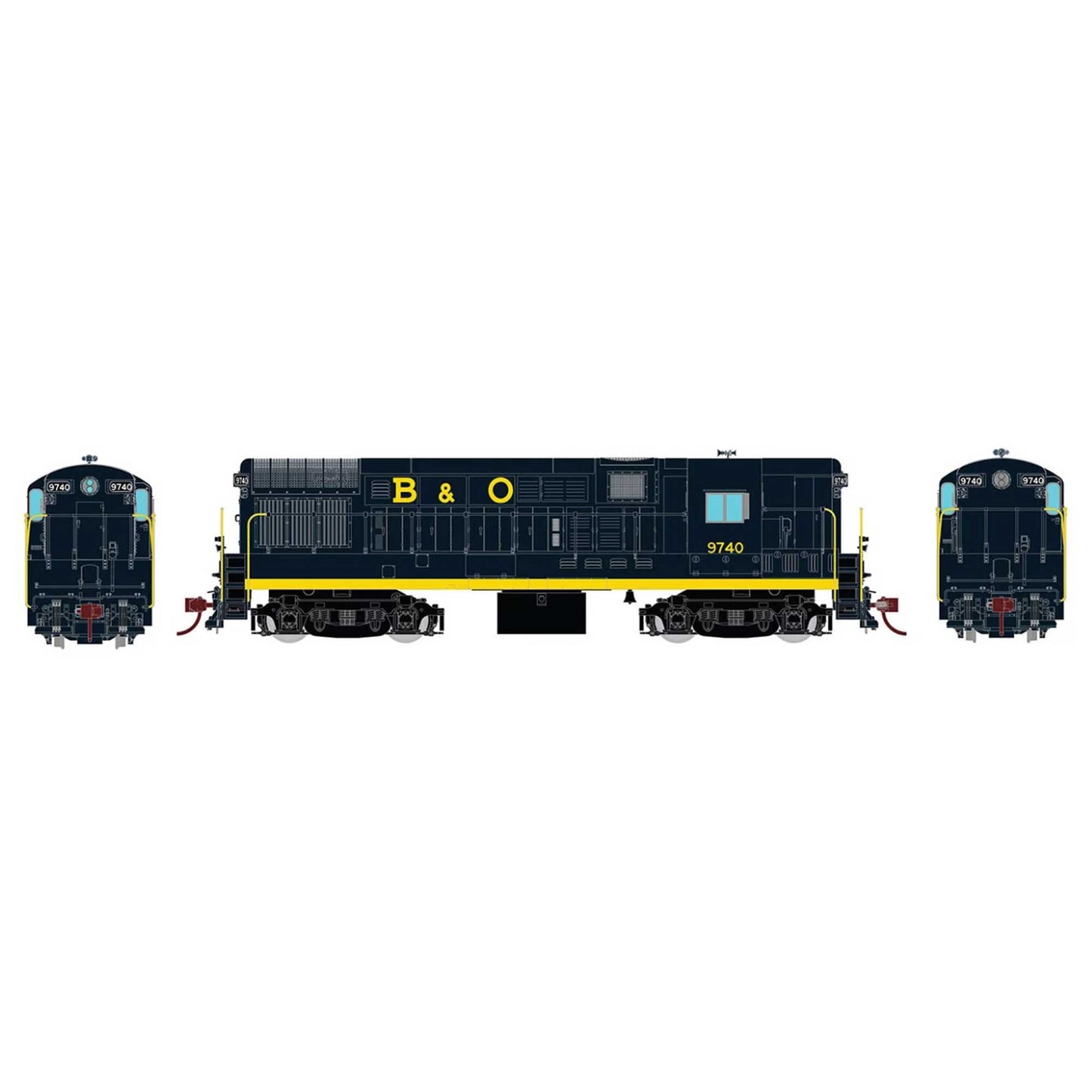 HO H16-44 DC Silent B&O Blue Scheme #9740 Model Locomotive (RPI44001)