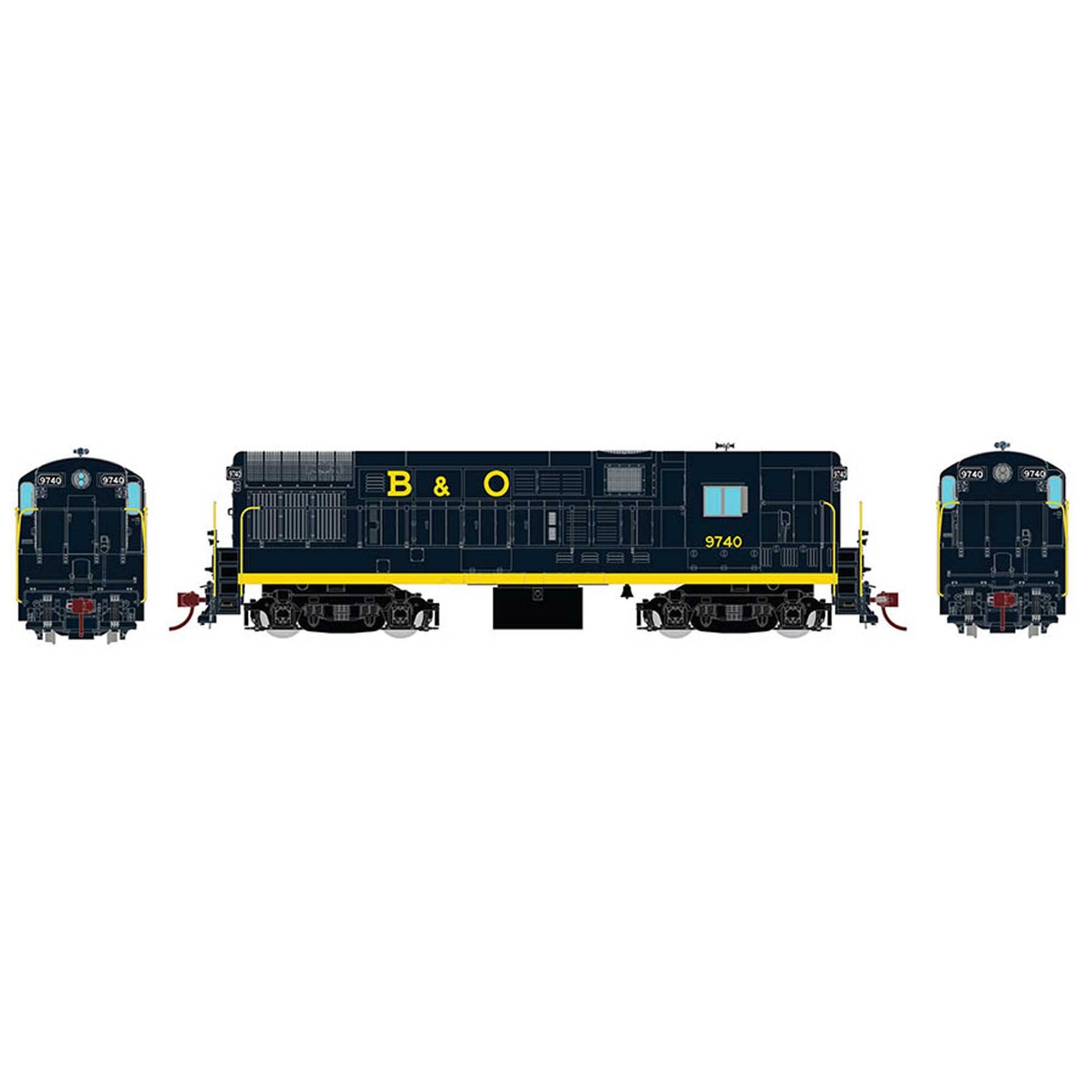 HO Scale H16-44 DC/DCC/S Blue & Gold Locomotive (RPI44503)