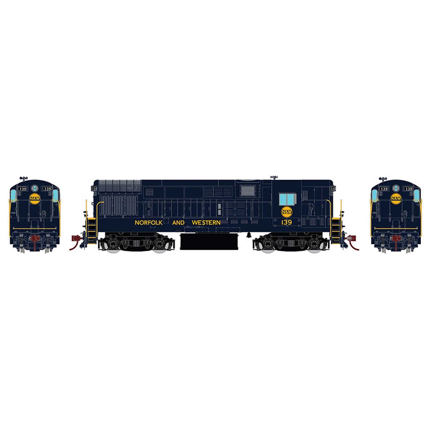 HO Scale H16-44 DC/DCC/S Norfolk & Western Blue Scheme #143 Locomotive (RPI44515)