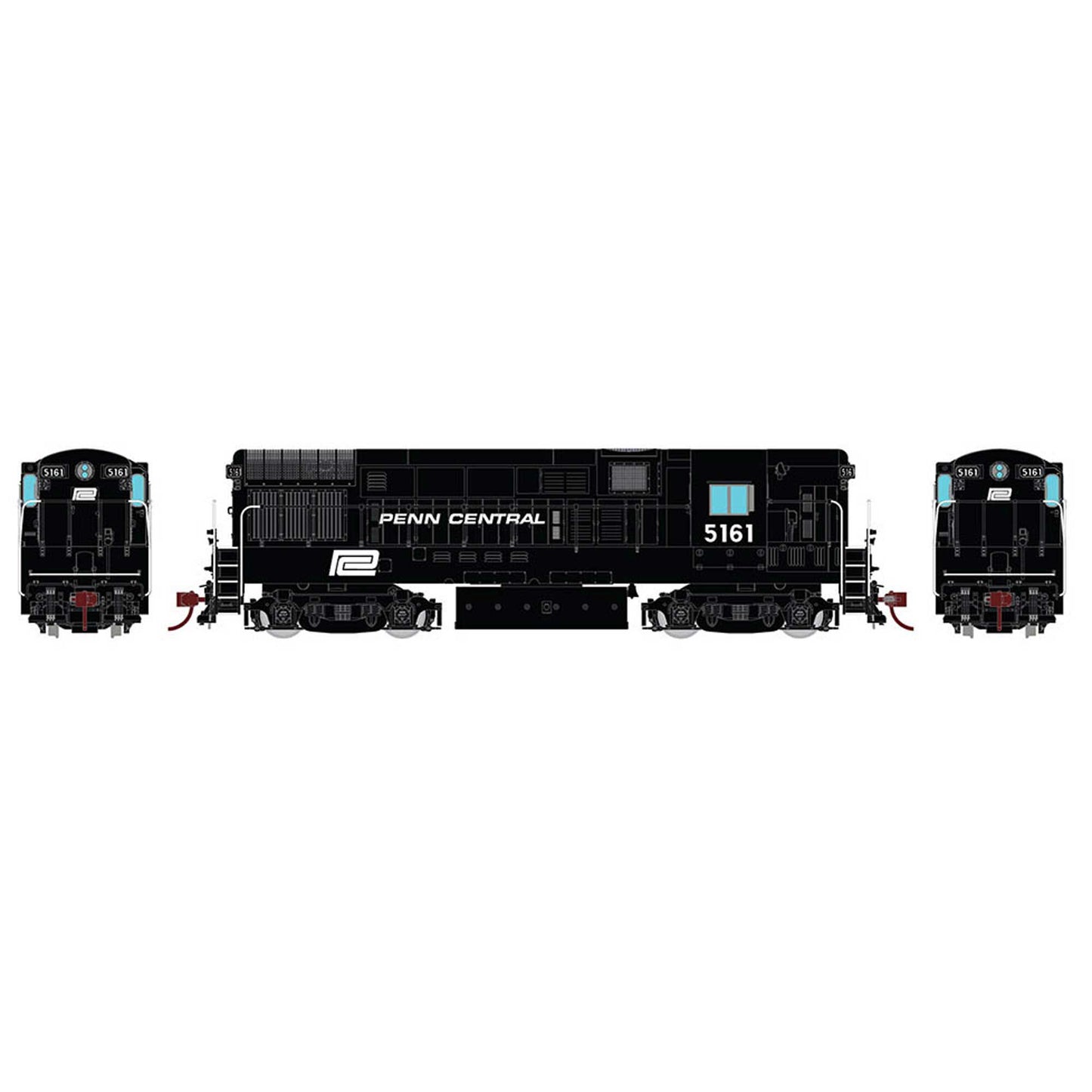 HO Scale H16-44 DC/DCC/S Sound Locomotive Black Scheme #5163 (RPI44518)