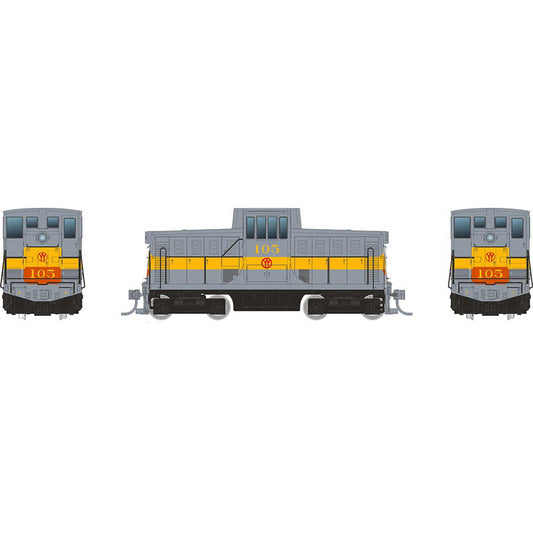 HO GE 44 Tonner Switcher Locomotive NYO&W Grey #101 (RPI48017)