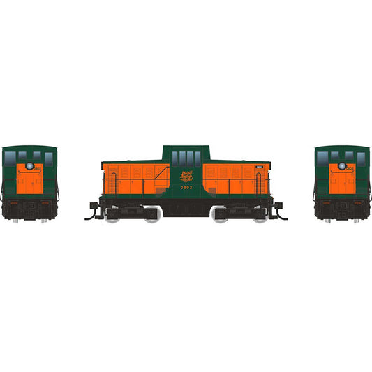 HO GE 44 Tonner Switcher Locomotive with DCC & Sound NH Warm Orange #0802 (RPI48515)