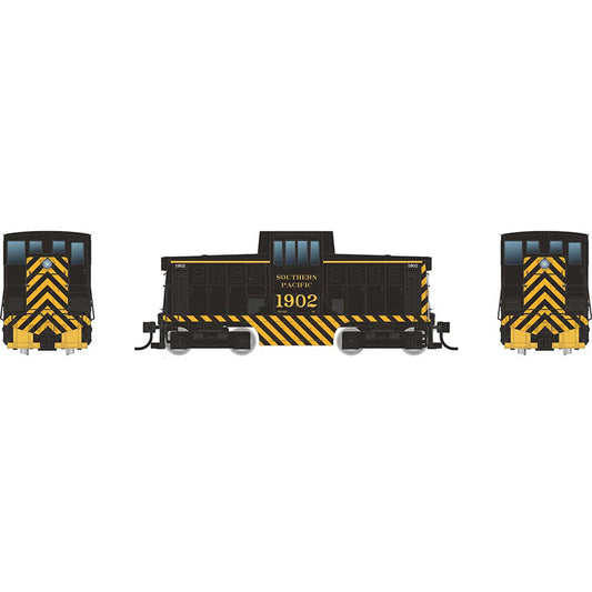 HO GE 44 Tonner Switcher Locomotive with DCC & Sound, SP Black #1900 (RPI48524)