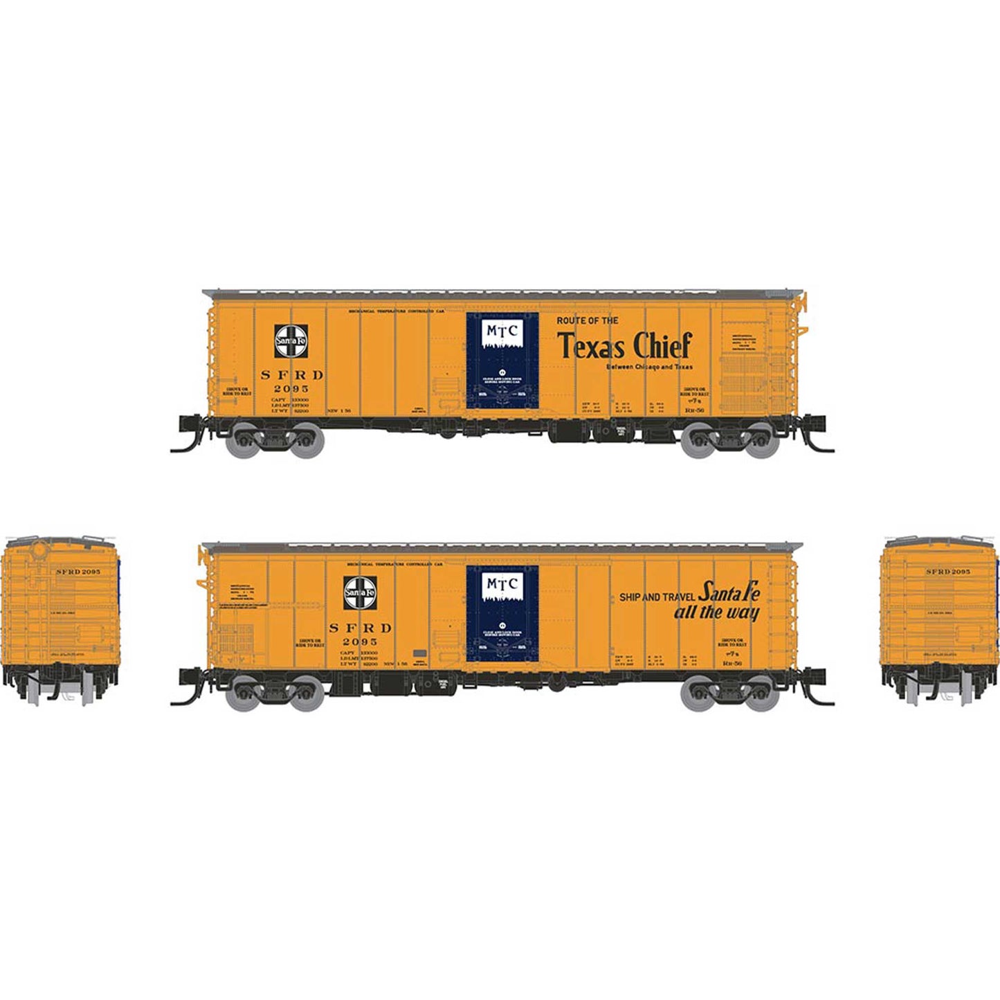 N SF RR-56 Mechanical Reefer Plastic Model Kit (RPI561003)