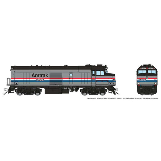 HO Amtrak NPCU Cabbage Silent DC Phase 3 #90222 (RPI81015)
