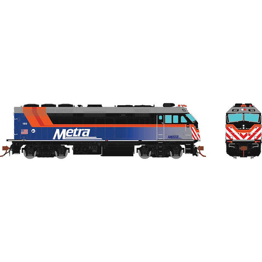 HO F40PHM-2 Locomotive DC Silent Metra Fade #189 (RPI83206)