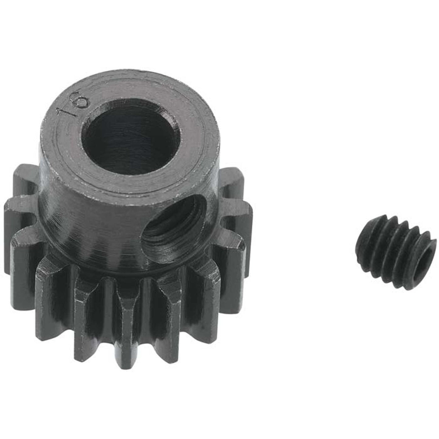 Extra Hard 16 Tooth Blackened Steel 32p Pinion 5mm (RRP8616)