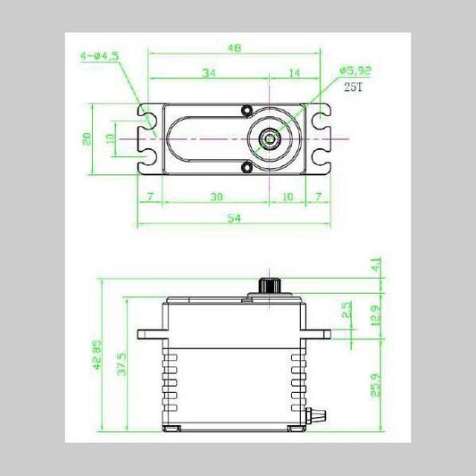400:SC V2 Standard Digital Metal Gear Waterproof Programmable Servo (SEHREEFS12)