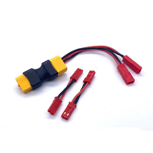 XT60 Dual JST Connector with 2 Male-Male Adaptors (SEHREEFS121)