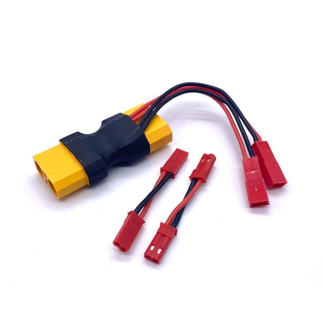 XT90 Dual JST Connector with 2 Male-Male Adaptors (SEHREEFS122)