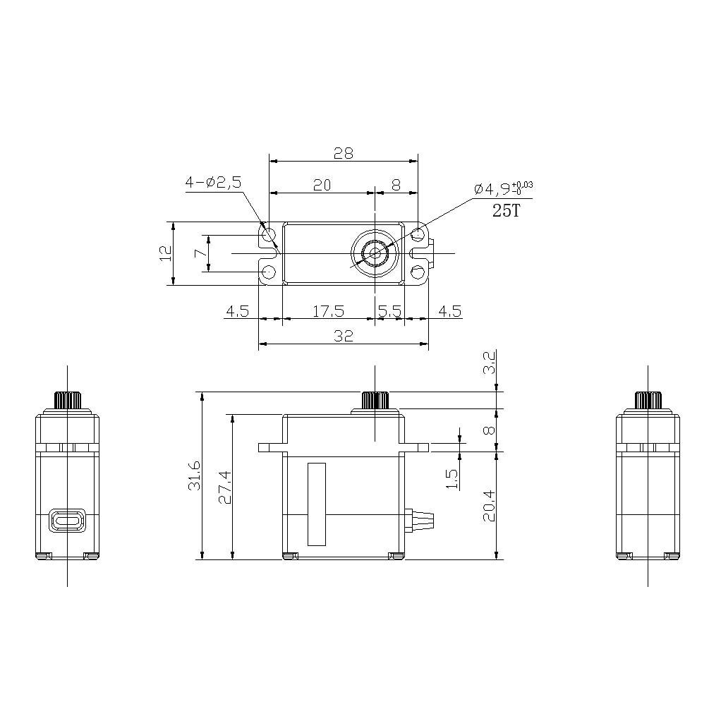Micro 99 High-Speed High-Torque Servo (SEHREEFS25)_2