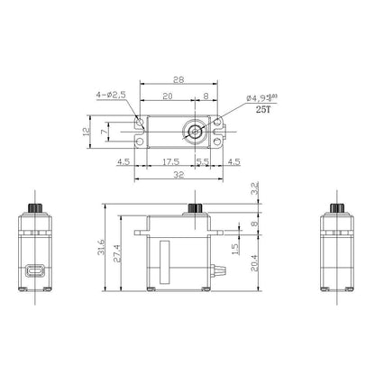 Micro 99 High-Speed High-Torque Servo (SEHREEFS25)_2