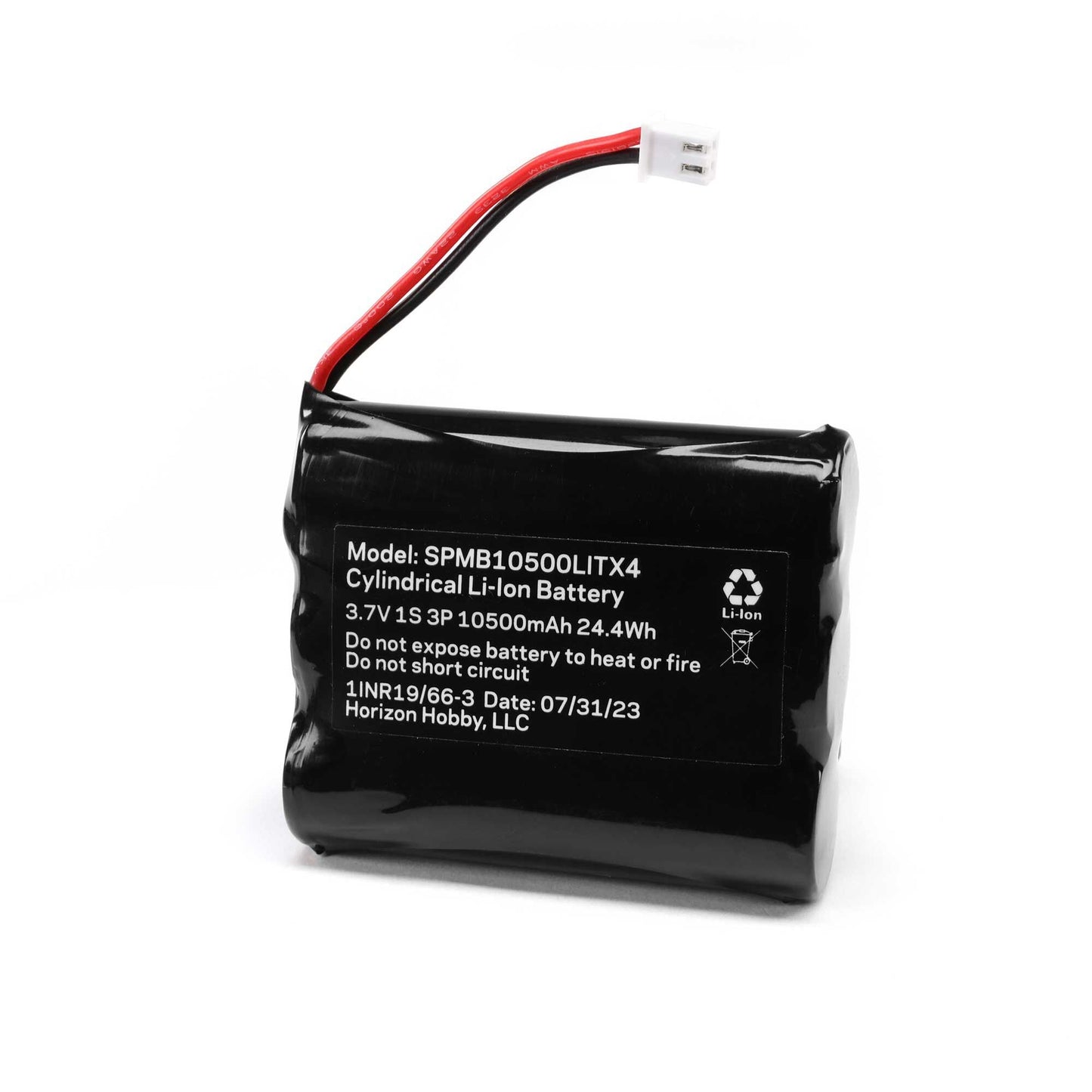 3.7V 10500mAh 1S LiPo Battery for Spektrum iX14+ Transmitter (SPMB10500LITX4)