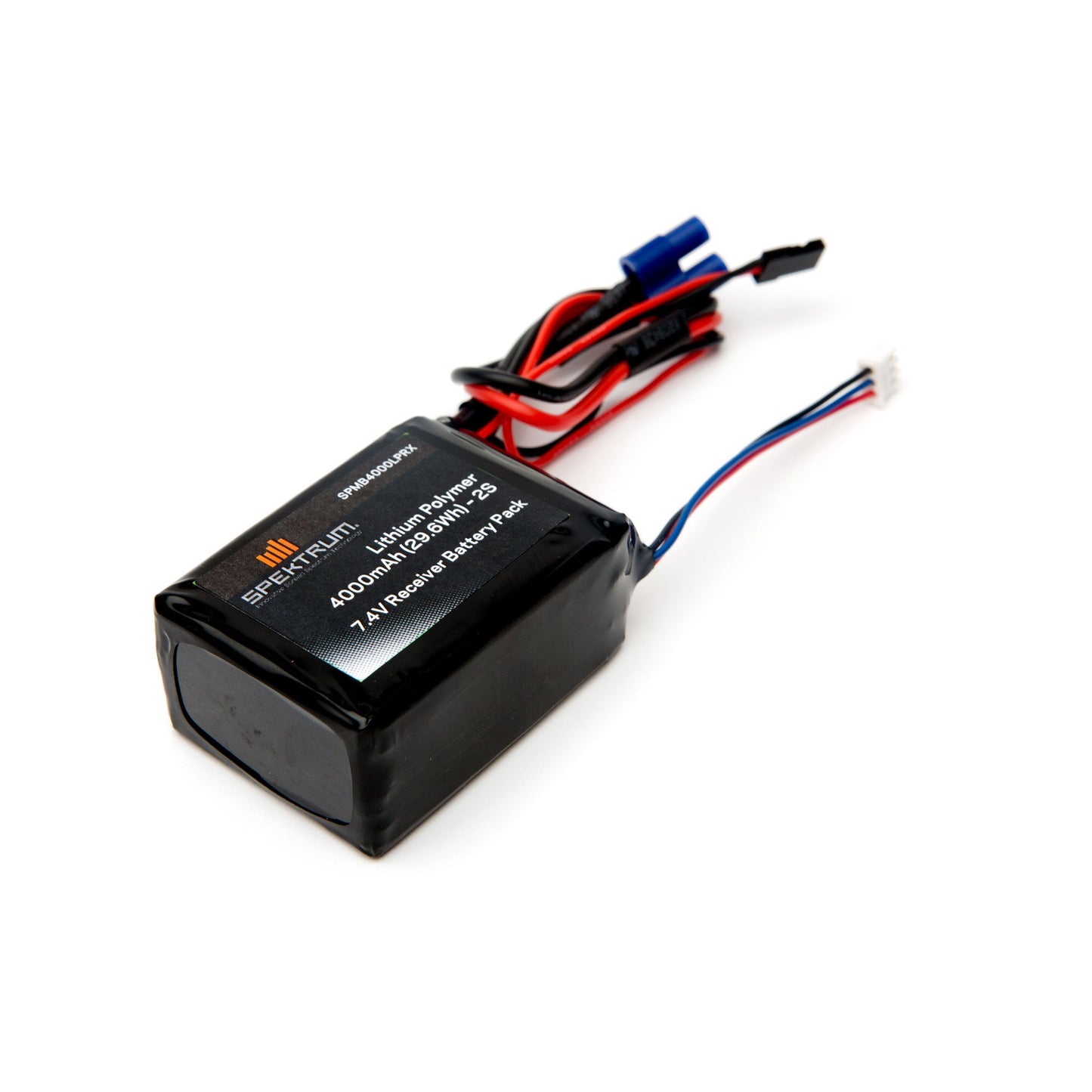 7.4V 4000mAh 2S LiPo Receiver Battery with EC3 Connector (SPMB4000LPRX)