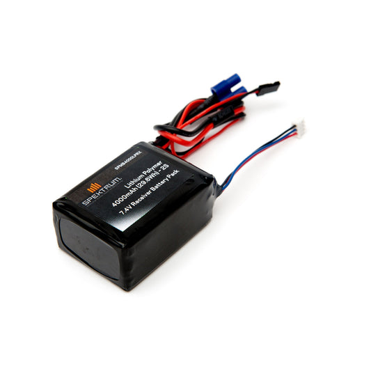 7.4V 4000mAh 2S LiPo Receiver Battery with EC3 Connector (SPMB4000LPRX)