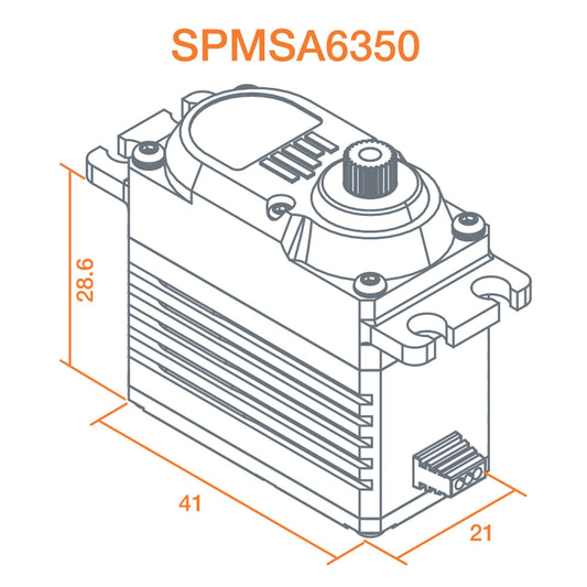 A6350 Ultra Torque High Speed Brushless HV Servo (SPMSA6350)