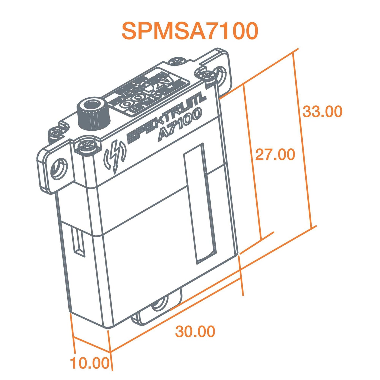 A7100 MT/MS Metal Gear HV Wing Servo (SPMSA7100)