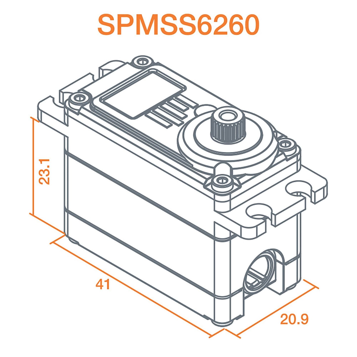 S6260 Standard Digital HV High Speed Metal Gear Surface Servo (SPMSS6260)