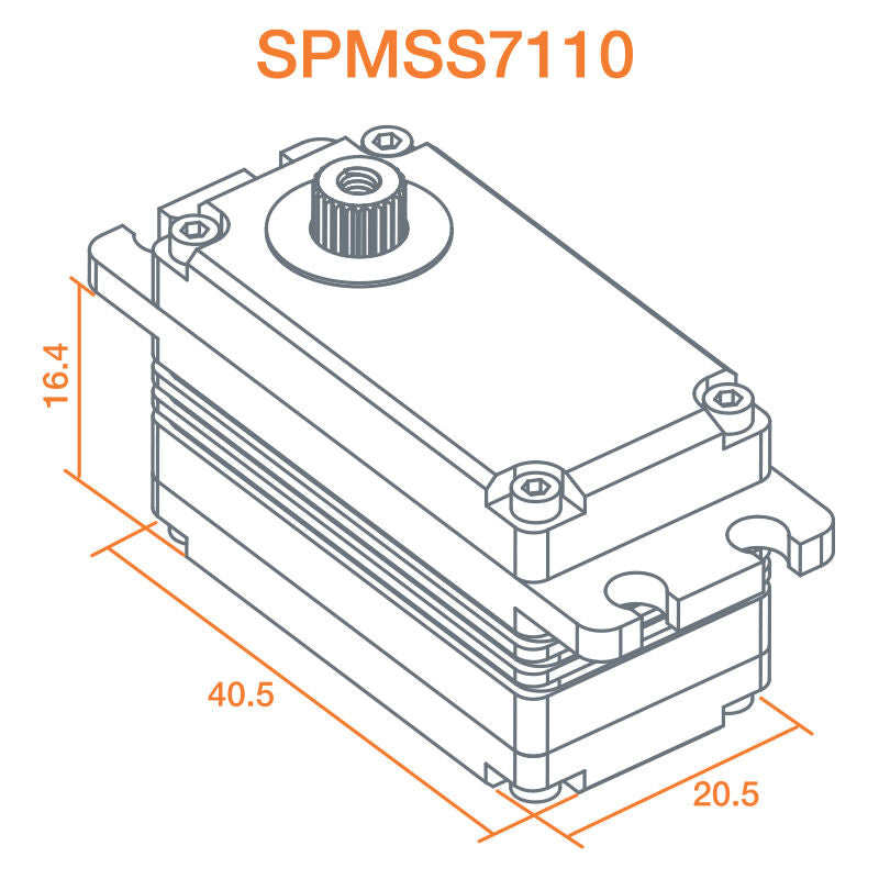 S7110 Low Profile Servo Winch for 1/10 Rock Crawlers (SPMSS7110)_2