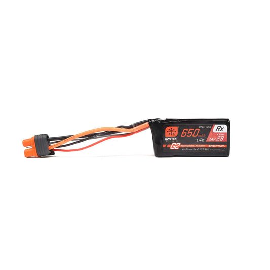 Spektrum 7.4V 650mAh 2S 15C Smart G2 Receiver LiPo Battery (SPMX-1052)