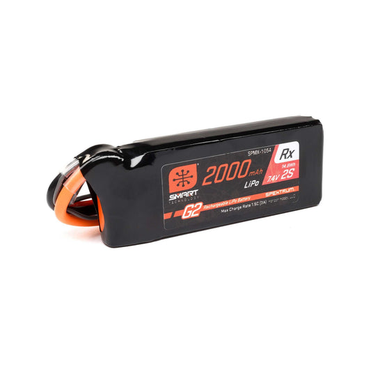 Spektrum 7.4V 2000mAh 2S 15C Smart G2 Receiver LiPo Battery (SPMX-1054)