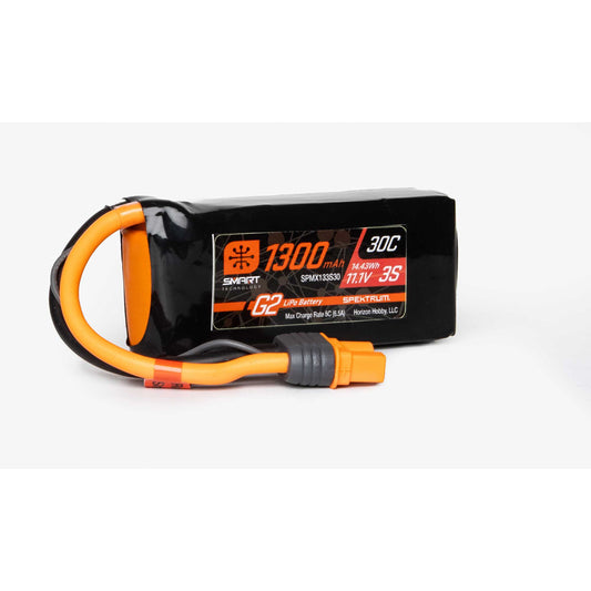 1300mAh 11.1V 30C 3S Smart G2 LiPo Battery Pack with IC3 Plug (SPMX133S30)_1