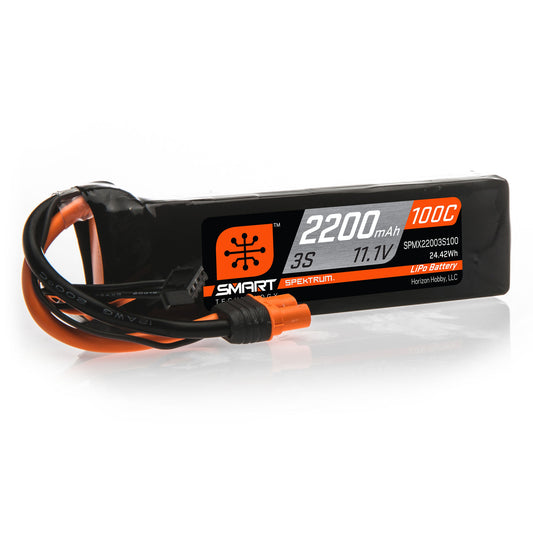 2200mAh 11.1V 100C 3S Smart LiPo Battery Pack with IC3 Plug (SPMX22003S100)_1