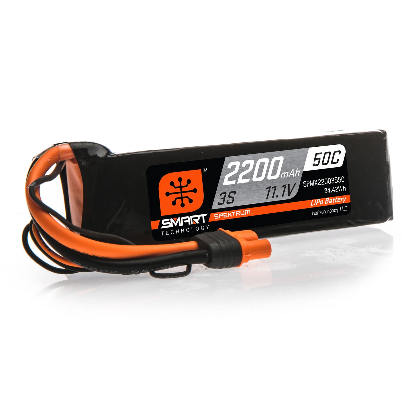 2200mAh 11.1V 50C 3S Smart LiPo Battery Pack with IC3 Plug (SPMX22003S50)_1
