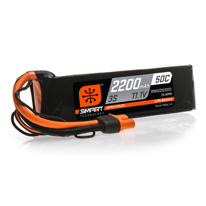 2200mAh 11.1V 50C 3S Smart LiPo Battery Pack with IC3 Plug (SPMX22003S50)_1