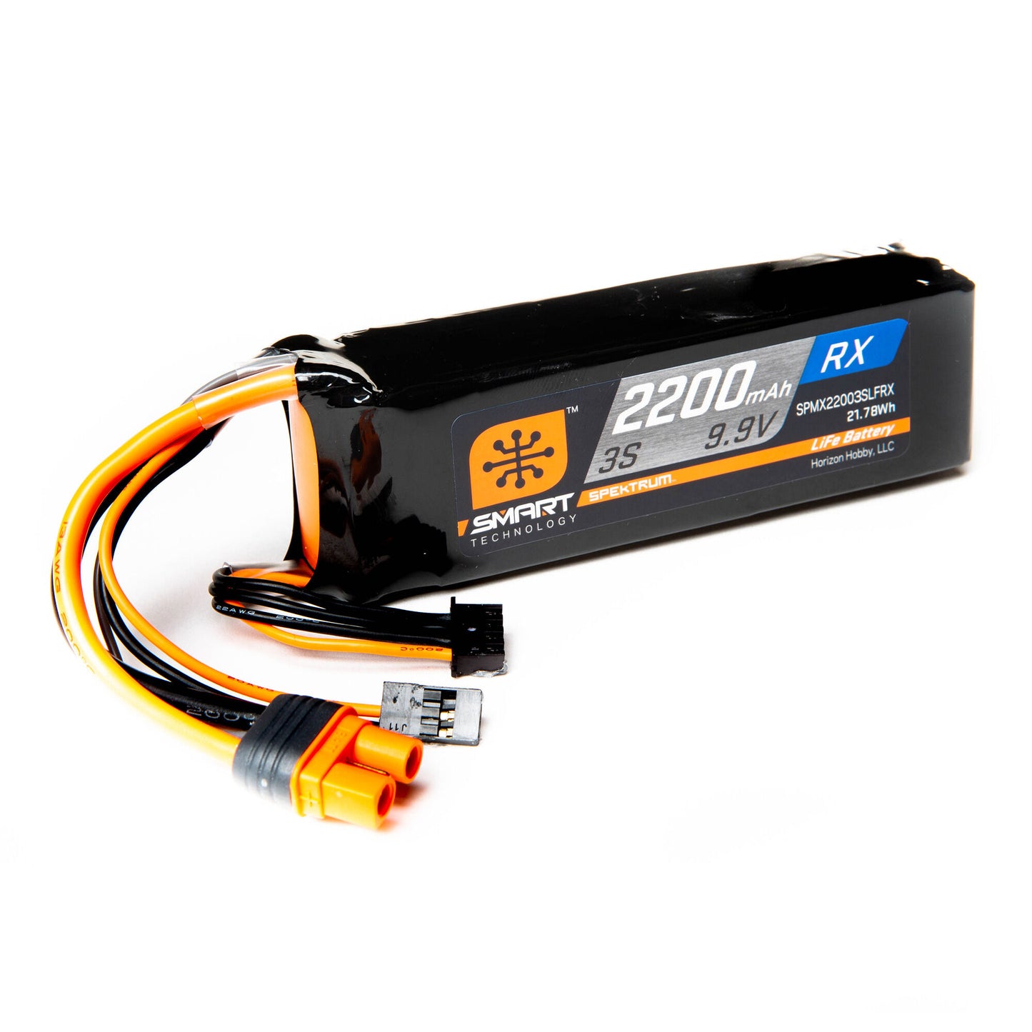 2200mAh 9.9V 3S Smart LiFe ECU Battery Pack with Universal Receiver and IC3 Plugs (SPMX22003SLFRX)_1