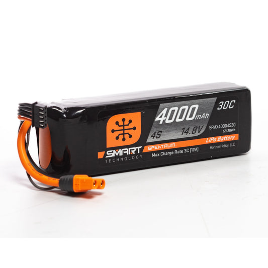 4000mah 14.8V 30C 4S Smart LiPo Battery Pack with IC3 Plug (SPMX40004S30)_1