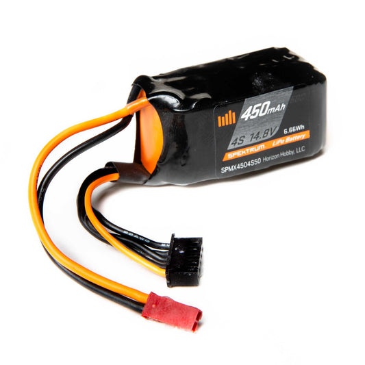4S 450mAh 14.8V 50C LiPo Battery with JST-RCY Connector (SPMX4504S50)