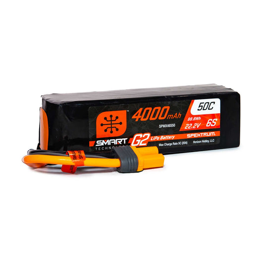 4000mAh 22.2V 100C 6S Smart G2 LiPo Battery Pack with IC5 Plug (SPMX46S50)