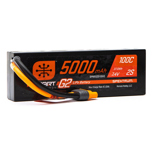 5000mAh 2S 7.4V Smart G2 LiPo 10 (SPMX52S100H3)_1