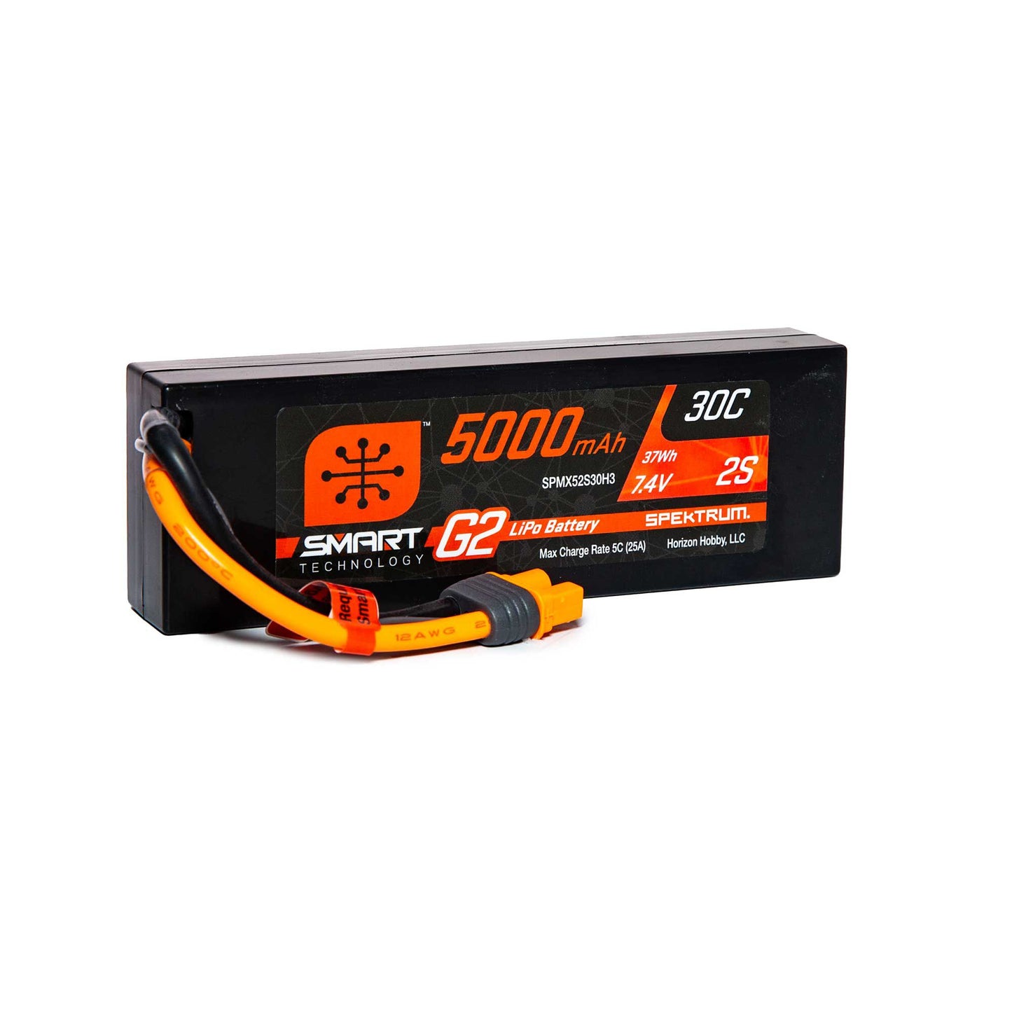 5000mAh 7.4V 30C 2S Smart G2 Hardcase LiPo Battery Pack with IC3 Plug (SPMX52S30H3)