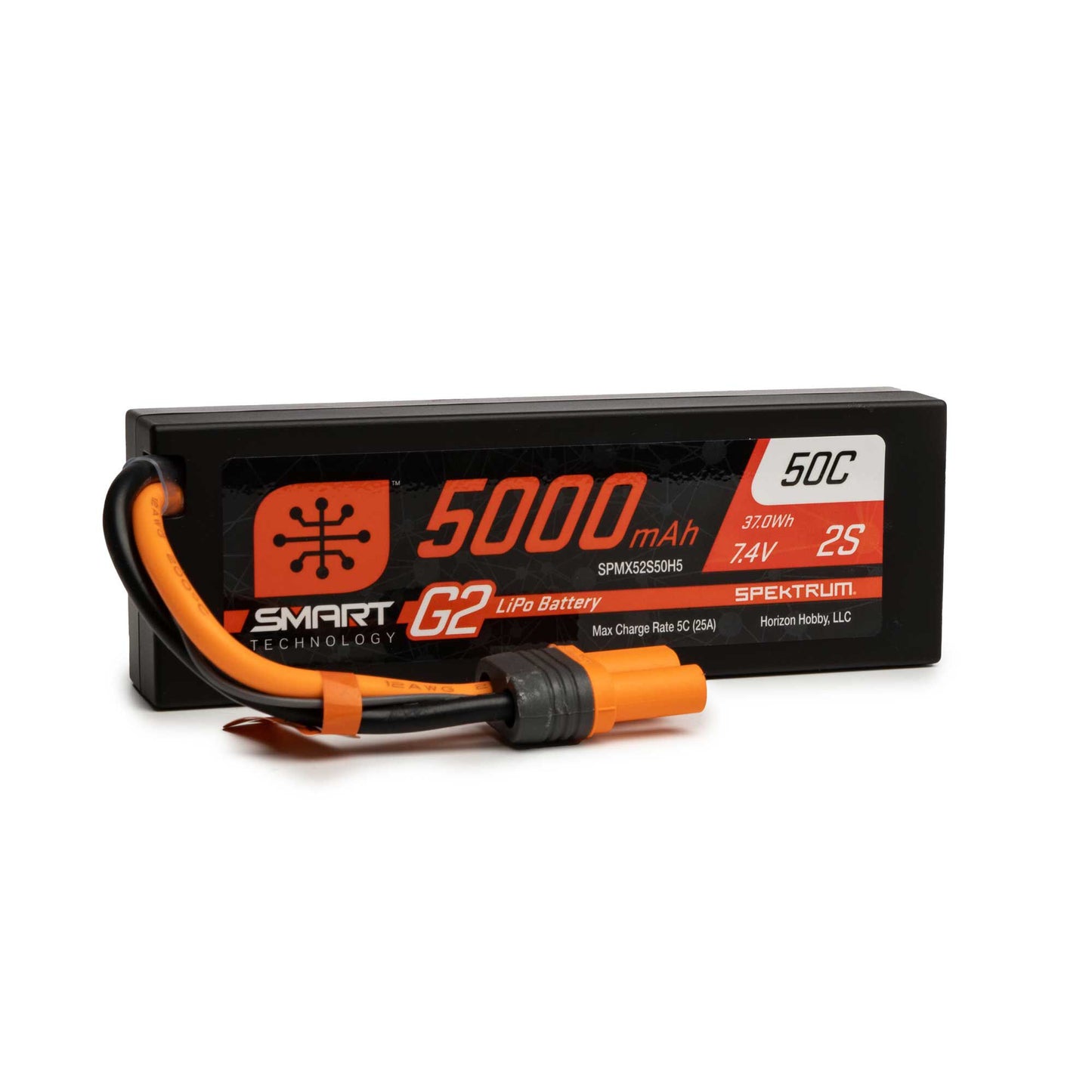 5000mAh 7.4V 50C 2S Hardcase Smart G2 LiPo Battery Pack with IC5 Plug (SPMX52S50H5)_1