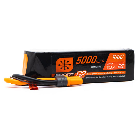 5000mAh 22.2V 100C 6S Smart G2 LiPo Battery Pack with IC5 Plug (SPMX56S100)