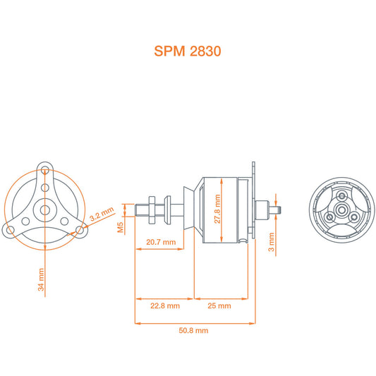 Avian 2830-950Kv Outrunner Brush (SPMXAM4560)