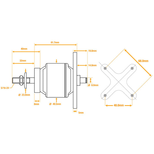 Avian 5055-500Kv Brushless Outrunner Motor (SPMXAM4740)