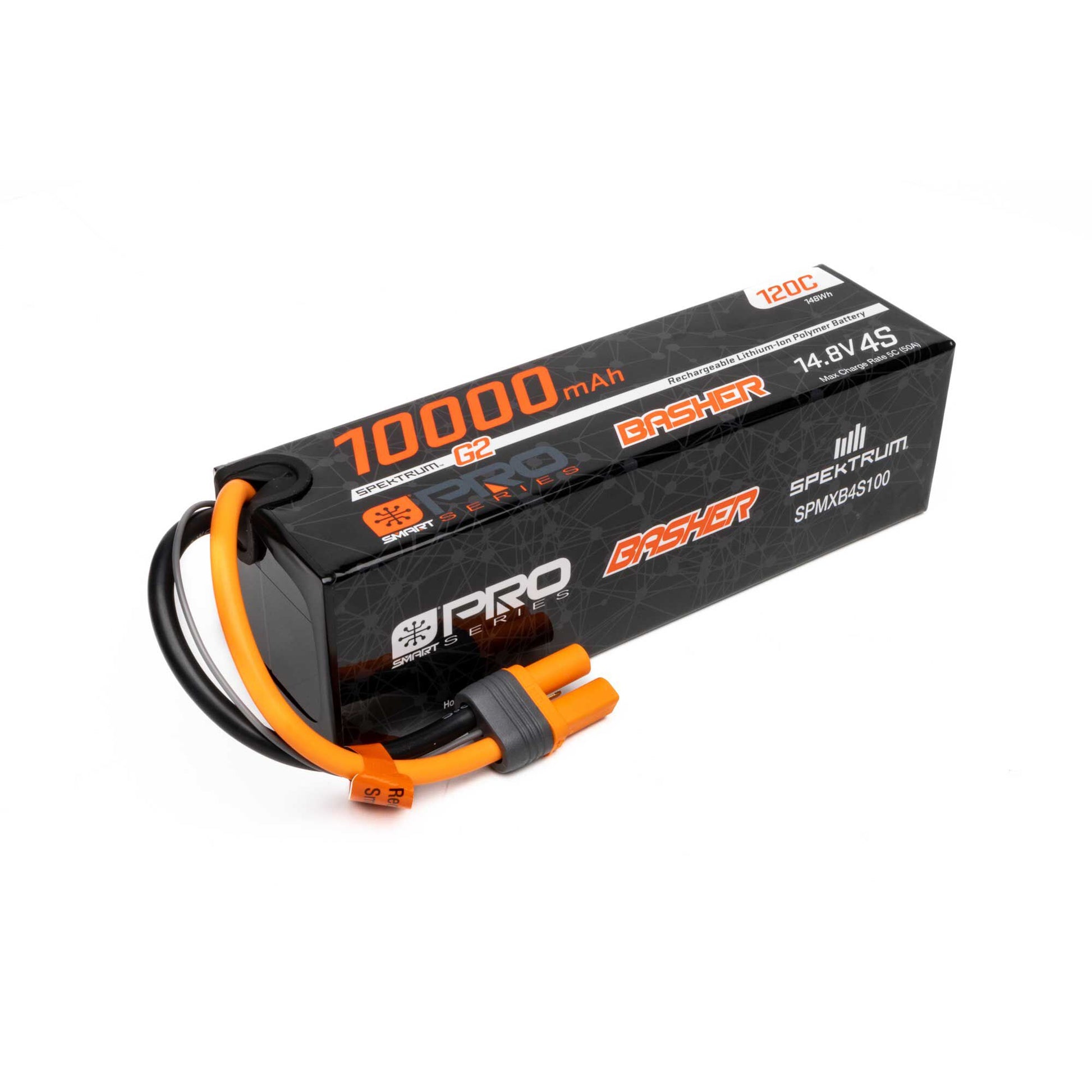 10000mAh 14.8V 120C 4S G2 Smart Pro Basher LiPo Battery Pack with IC5 Plug (SPMXB4S100)_1