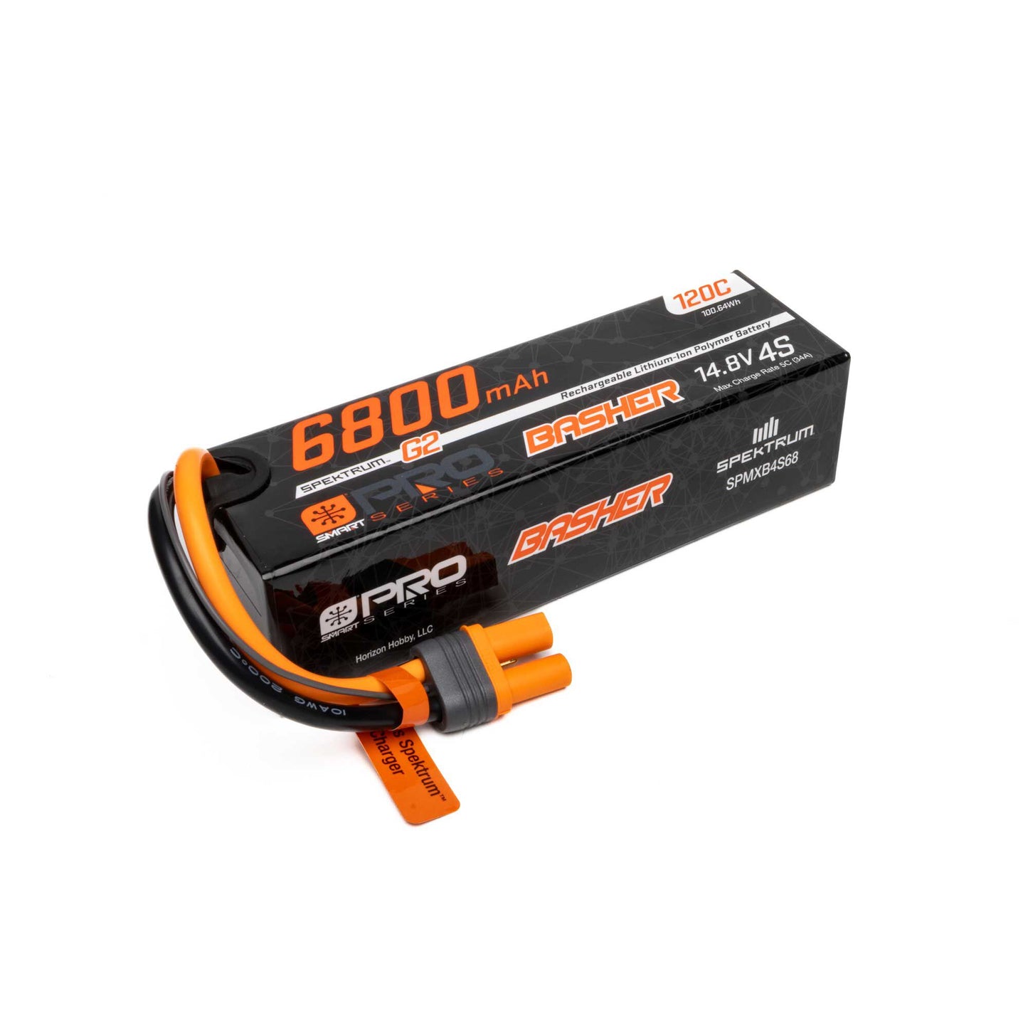 6800mAh 14.8V 120C 4S G2 Smart Pro Basher LiPo Battery Pack with IC5 Plug (SPMXB4S68)