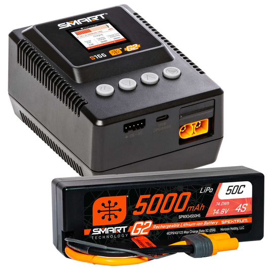 5000mAh 4S LiPo & S155 Charger (SPMXPSS400)_1