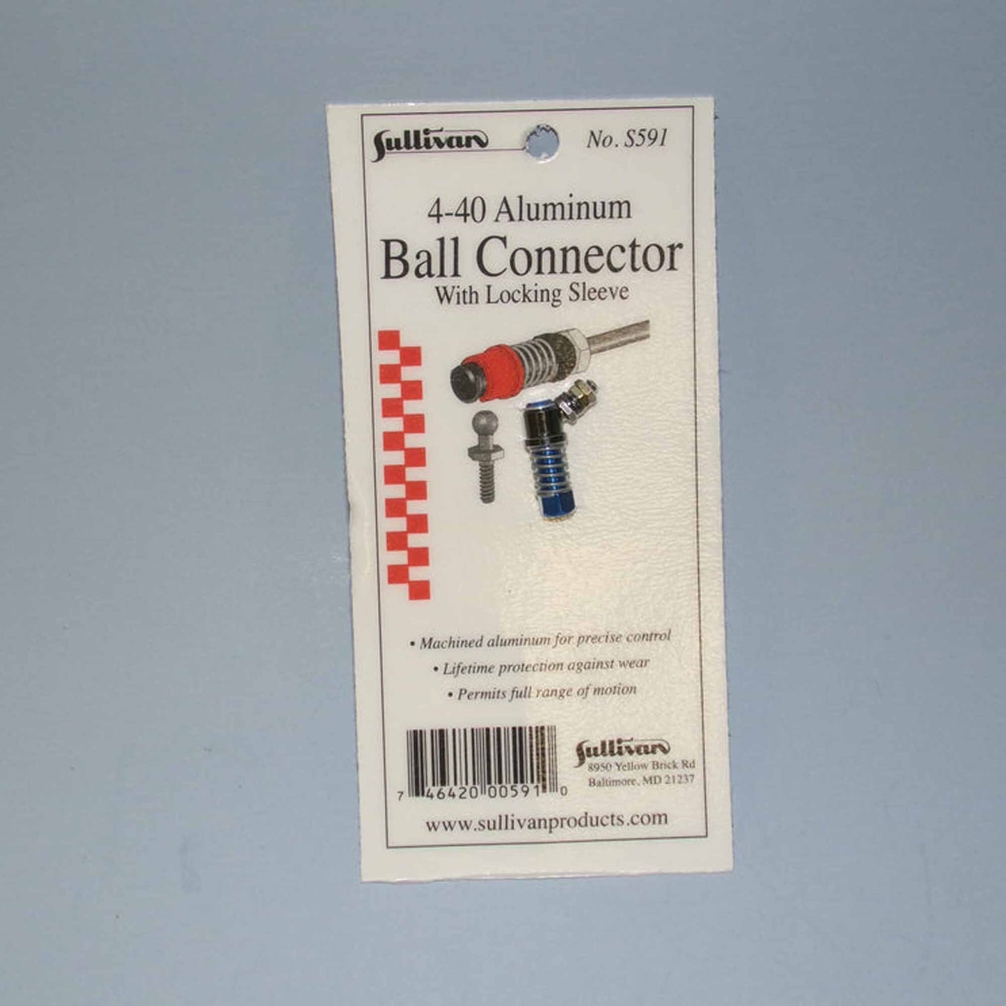 2MM ALUM BALL CONN (SUL592)