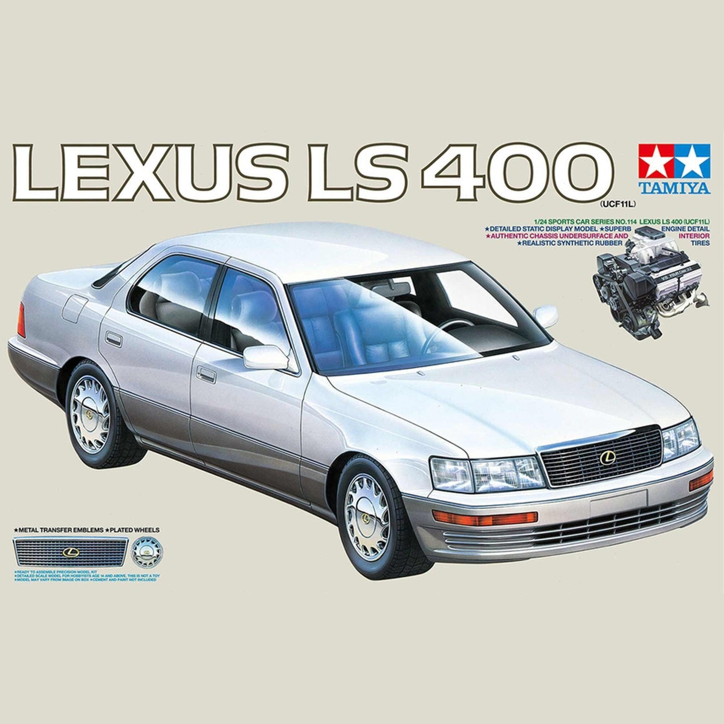 1/24 Lexus LS 400 Plastic Model Kit (TAM24114)