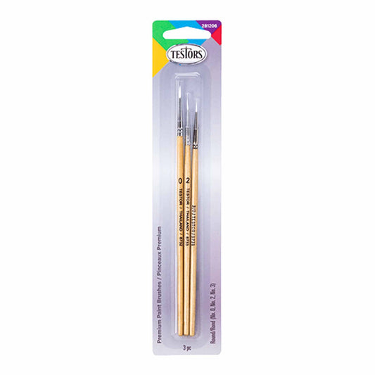 3 Piece Premium Round Brush Set (TES281206)