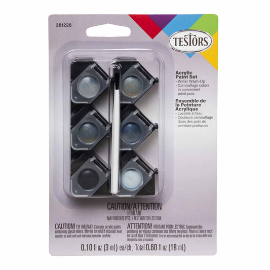 6 Piece Acrylic Paint Pod Set Camouflage (TES281226)